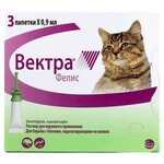 Вектра 3D (СЕВА) Капли от блох Фелис для кошек и котят - изображение