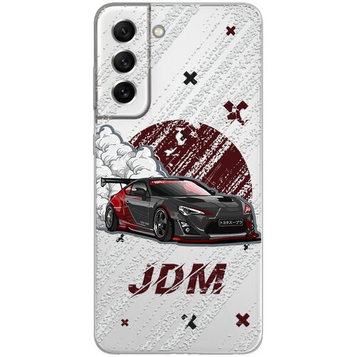 Силиконовый чехол Mcover для Samsung Galaxy S21 FE с рисунком JDM машина силиконовый чехол mcover для samsung galaxy s21 fe с рисунком машина порше 911