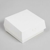 Коробка под бенто-торт без окна, белая, 12 x 12 x 7 см
