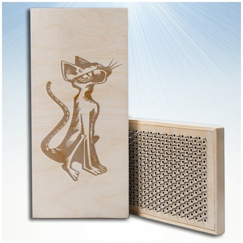 фото Доска садху с динамическими гвоздями, микс животные кот - 1026 светлая goodwood