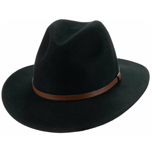 Светло-коричневая шляпа Australian Fedora с кожаным ремешком