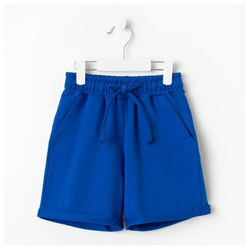 Шорты спортивные Minaku, размер 128, синий, мультиколор шорты для мальчика цвет т синий рост 128 см