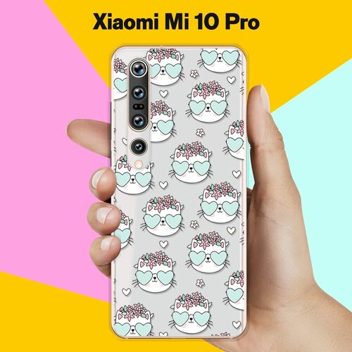 Силиконовый чехол Узор из котов на Xiaomi Mi 10 Pro силиконовый чехол узор из ёжиков на xiaomi mi 10