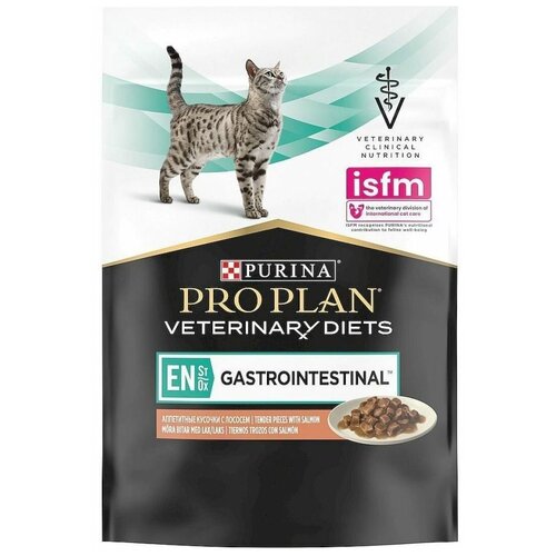 Влажный корм для кошек диетический PRO PLAN 85 г VETERINARY DIETS EN ST/OX Gastrointestinal при расстройствах пищеварения, с лососем, в соусе