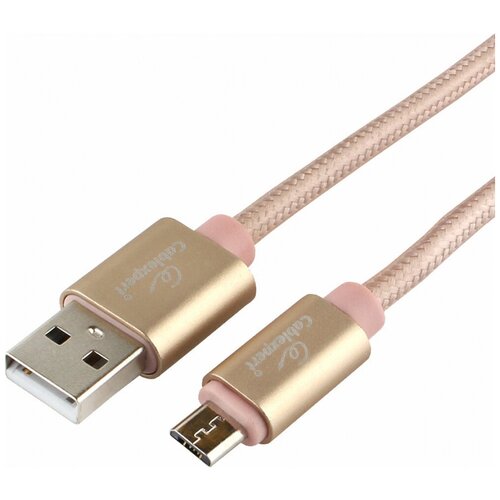 Micro USB кабель Cablexpert CC-U-mUSB02Gd-1M 1.0m кабель для зарядки телефона micro usb belsis длина 1 2 метра быстрая зарядка 36w 1 8 а передача данных 480 mбт bw1432w