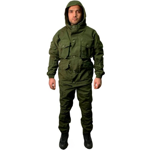 Тактический костюм Горка-8 демисезонный на флисе (олива) костюм демисезонный хантер 2 размер 52 54