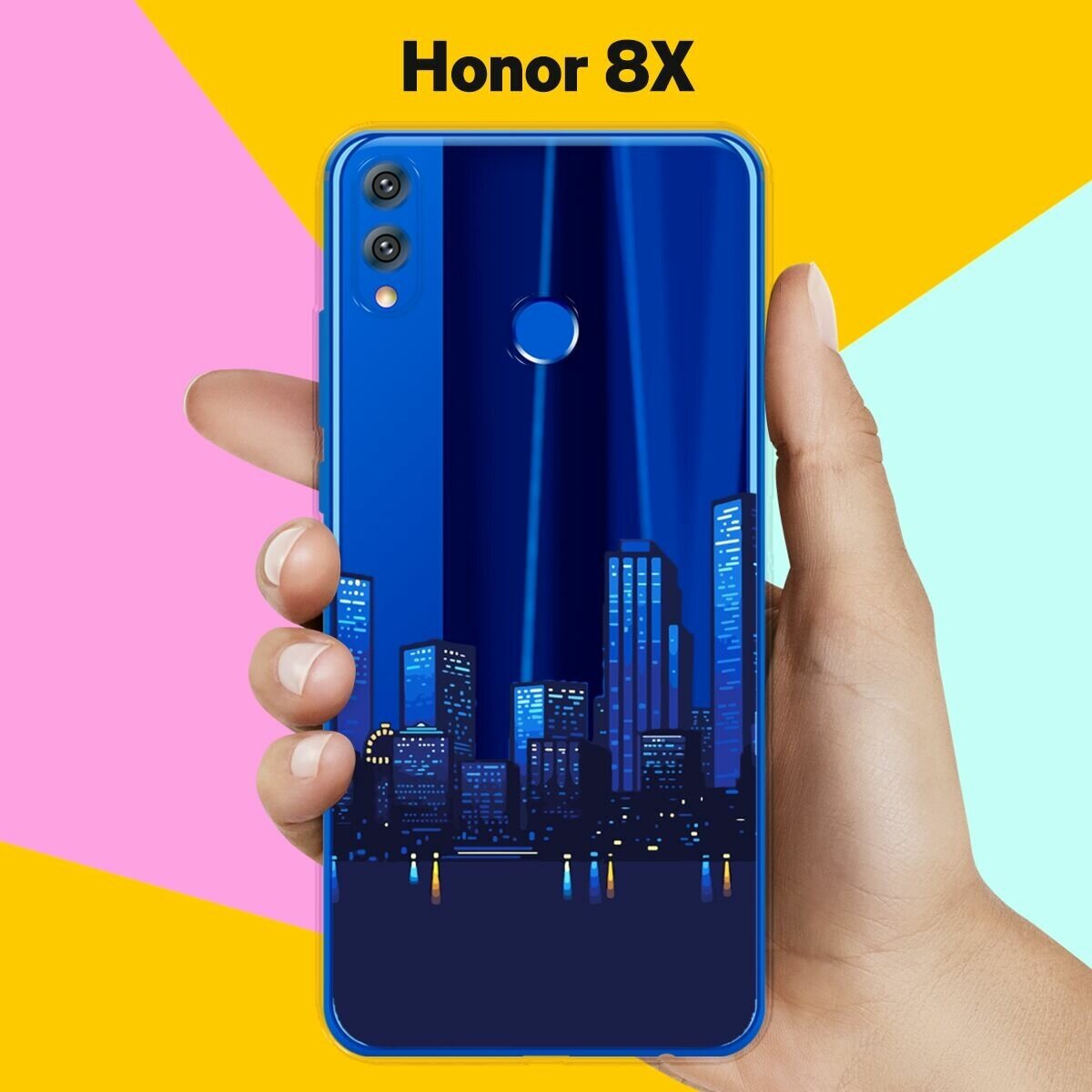 Силиконовый чехол на Honor 8X Город / для Хонор 8 Икс