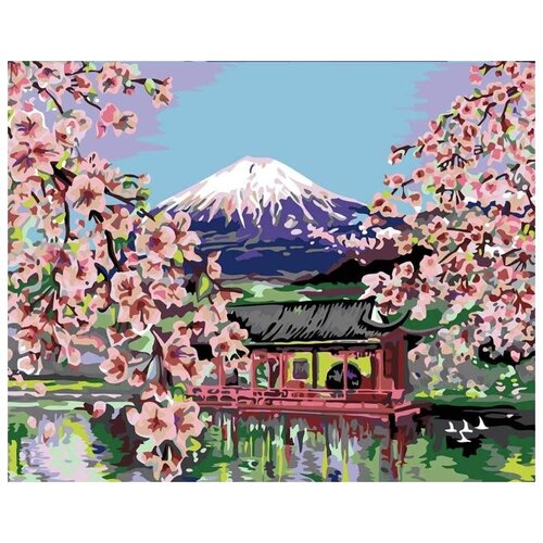 картина по номерам цветущая сакура 40x50 см Картина по номерам Цветущая Япония, 40x50 см