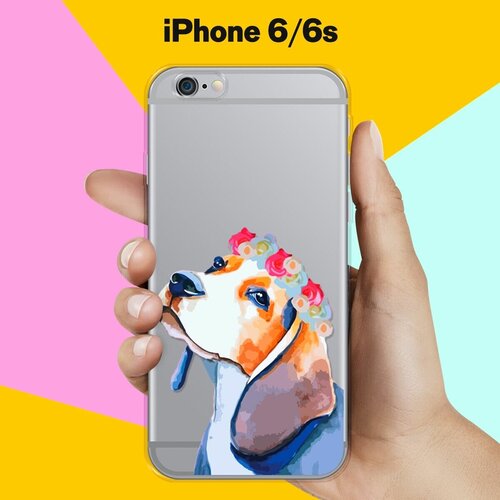 Силиконовый чехол Бигль на Apple iPhone 6/6s силиконовый чехол hello бигль на apple iphone 6 iphone 6s