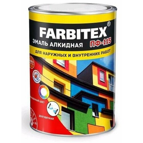 Эмаль ПФ-115 Farbitex фарбен, лайм, 0,8кг