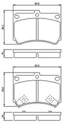 Дисковые тормозные колодки передние Bosch 0986461141 для Mazda, Kia (4 шт.)