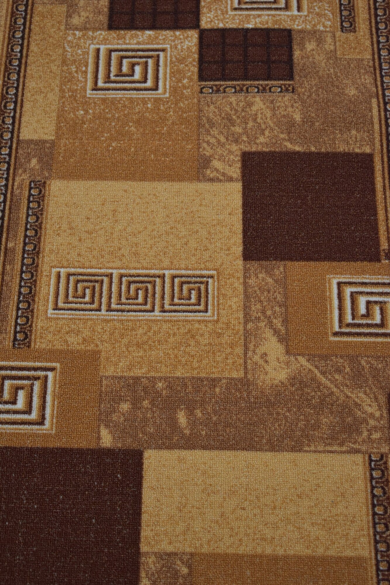Ковровая дорожка на войлоке, Витебские ковры, 1286_43, коричневая, 0.7*3 м - фотография № 2