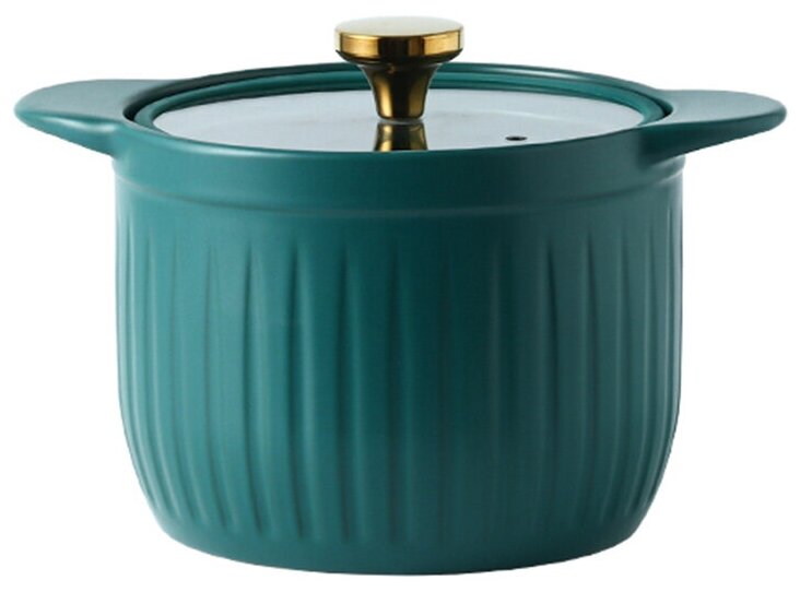 фото Супница Homium Family, с крышкой, цвет зеленый, объем 2,7л