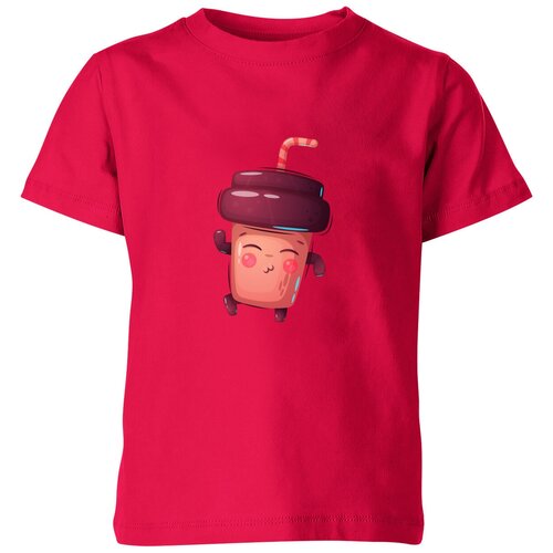 Футболка Us Basic, размер 14, розовый мужская футболка танцующий стаканчик кофе 2xl красный