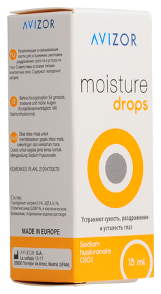 Avizor Moisture Drops гл. капли фл., 15 мл, 1 шт.