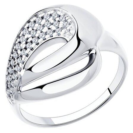 Кольцо из серебра с фианитами 94-110-00691-1 