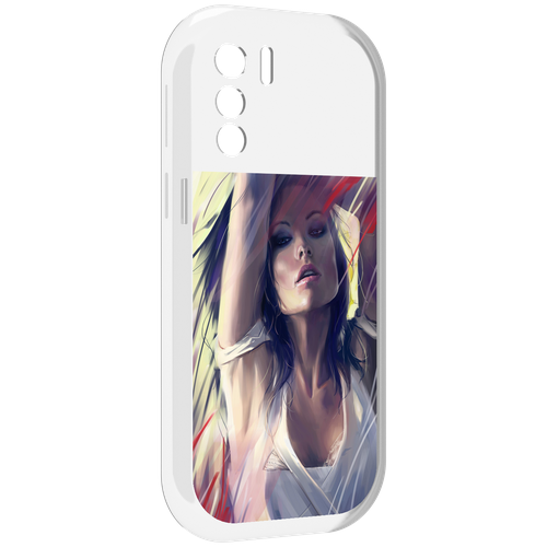 Чехол MyPads акварельная-девушка женской для UleFone Note 13P задняя-панель-накладка-бампер