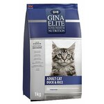 Gina Elite Cat Duck&Rice Джина Элит сухой корм для взрослых кошек с уткой и рисом UK 1 кг - изображение