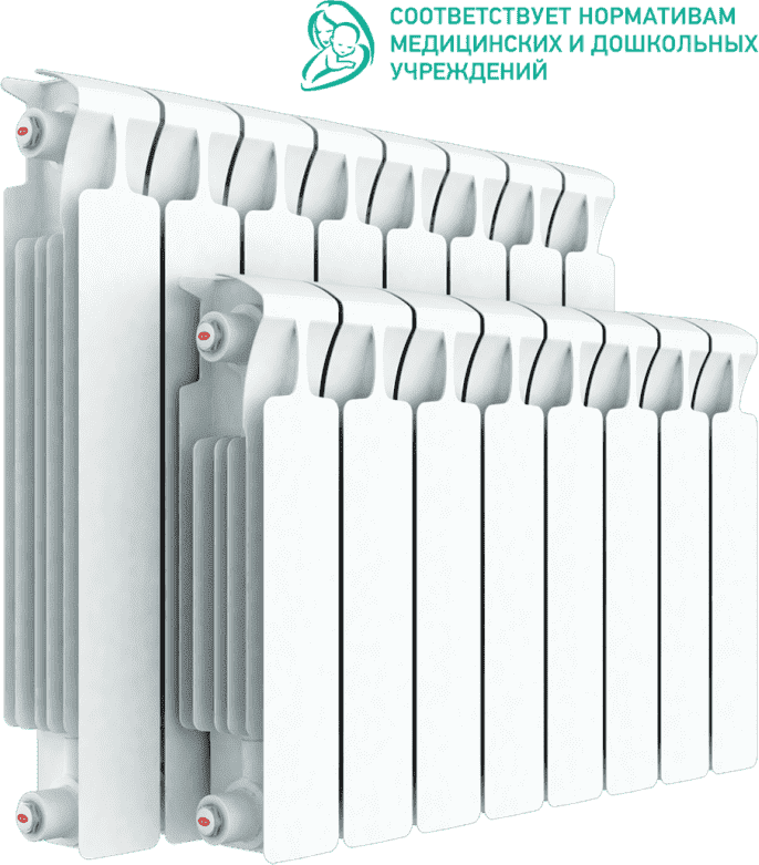 Радиатор биметаллический Rifar Monolit 350/100 12 секций