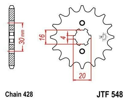Звезда JT ведущая JTF548.13 13 зубьев