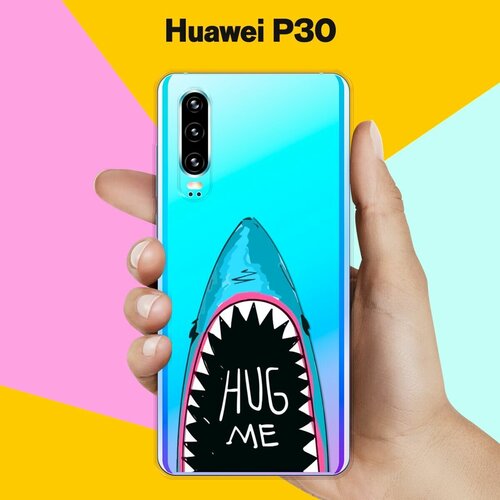 Силиконовый чехол на Huawei P30 Акула-Корги / для Хуавей П30 силиконовый чехол акула на huawei p30