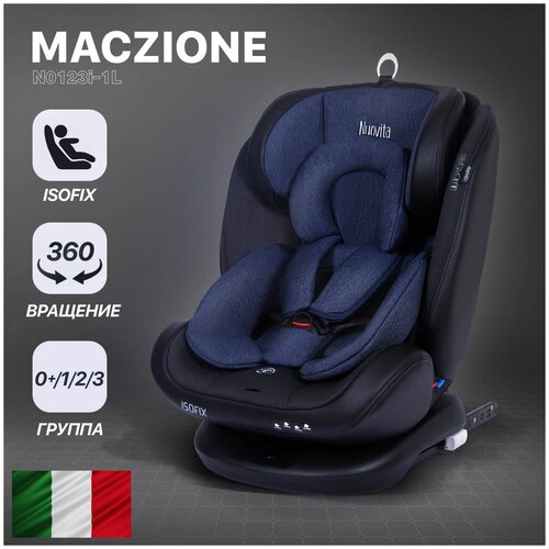 Автокресло Nuovita Maczione N0123i-1L (Vinoso melange/Бордовый) Группа: 0+/1/2/3 – от 0 до 12 лет (0-36 кг)