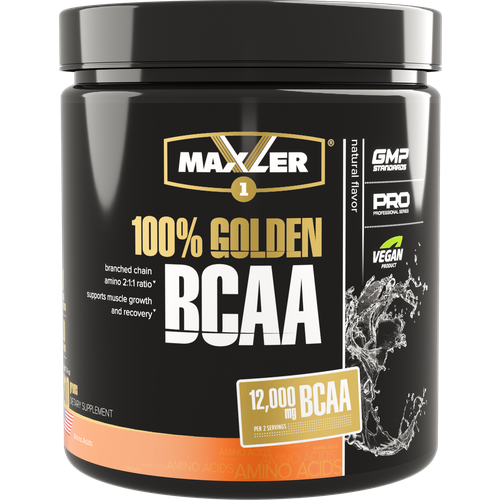 BCAA Maxler 100% Golden, натуральный, 210 гр. maxler 100% golden bcaa 210 гр апельсин