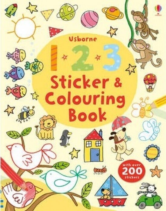 123 Sticker and Colouring Book - фото №1