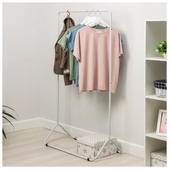 Стойка для одежды «Радуга», 82,5×42×150 см, цвет серый