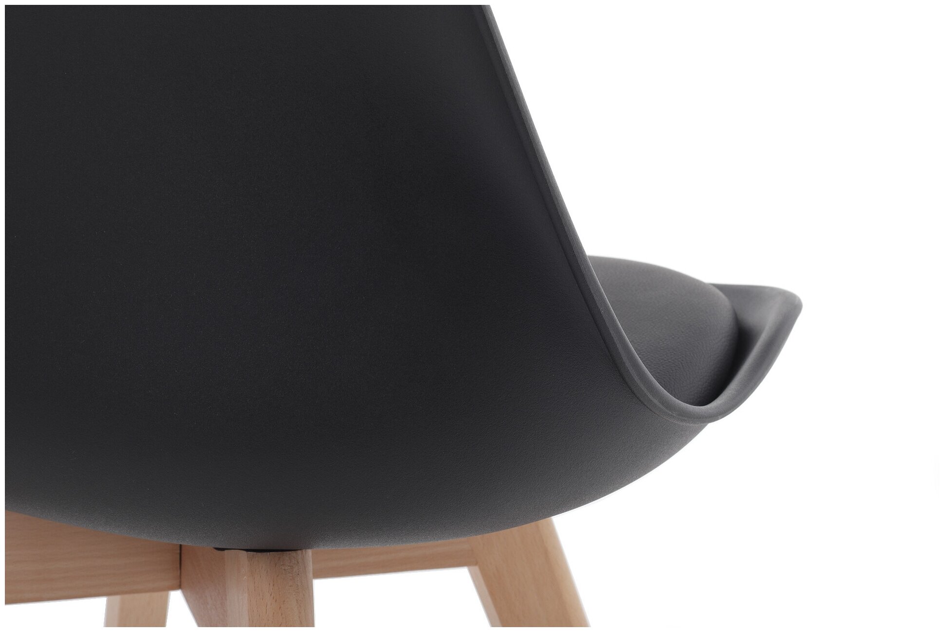 Комплект кухонных стульев для дома с мягким сиденьем CH 21, 4 шт, черный - фотография № 11