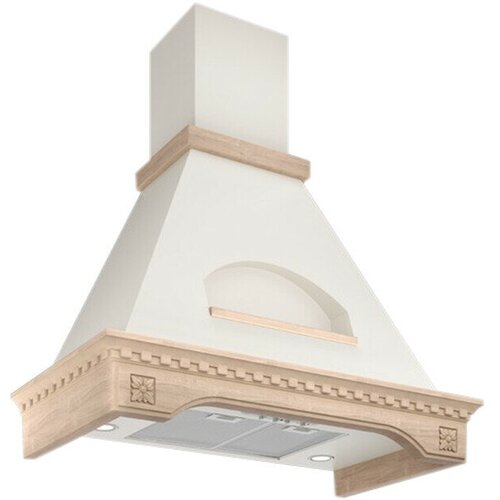 ELIKOR Вытяжка каминная Elikor Floreale 60П-650-П3Д белый муардуб неокрашенный управление ползунковое 1 мотор 1687000₽