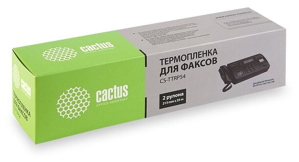 CS-TTRP54 факсовая плёнка Cactus KX-FA54A Thermofilm, 70 м, черный