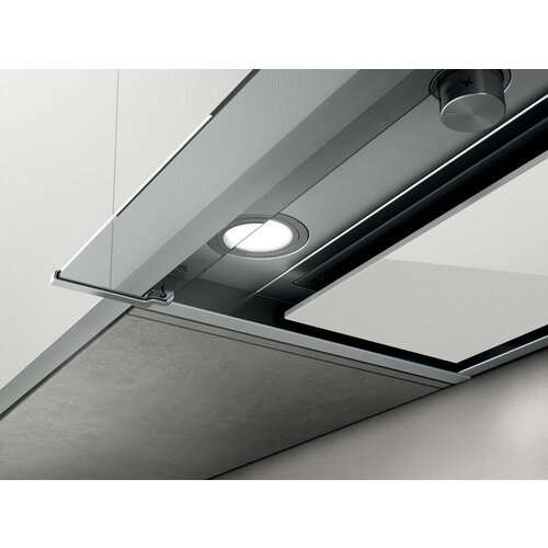 Вытяжка встраиваемая Elica Boxin IXGLA60 нержавеющая стальстекло белое управление поворотные переключатели 1 мотор 8184100₽