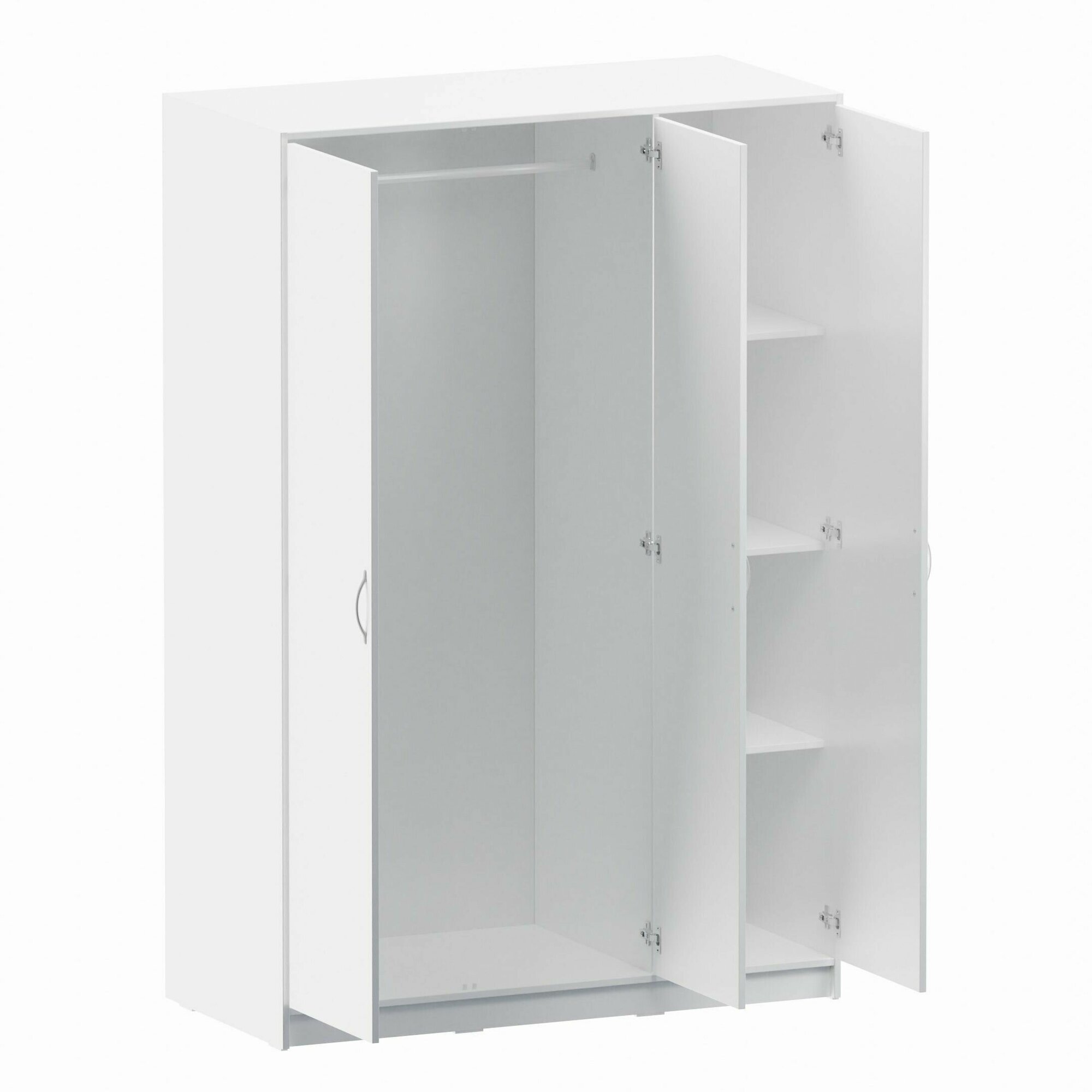 Шкаф для одежды для детской ГУД ЛАКК Орион 3 двери, (ШхГхВ): 117.3х55х175.2 см, белый