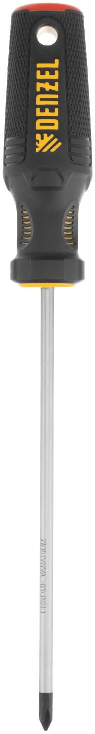 Отвертка PH1х150 мм, CrV, трехкомпонентная рукоятка Denzel