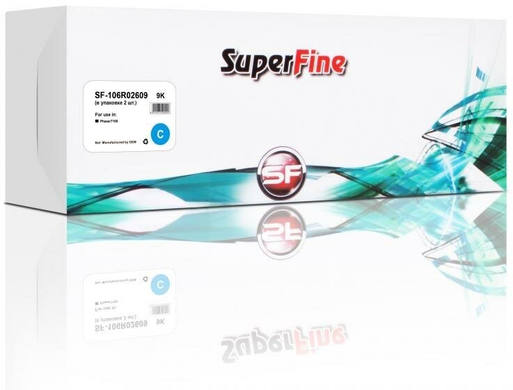 Картридж SuperFine SF-106R02609 для Xerox 106R02609 Phaser7100 (в упаковке 2 шт.) 9K Cyan