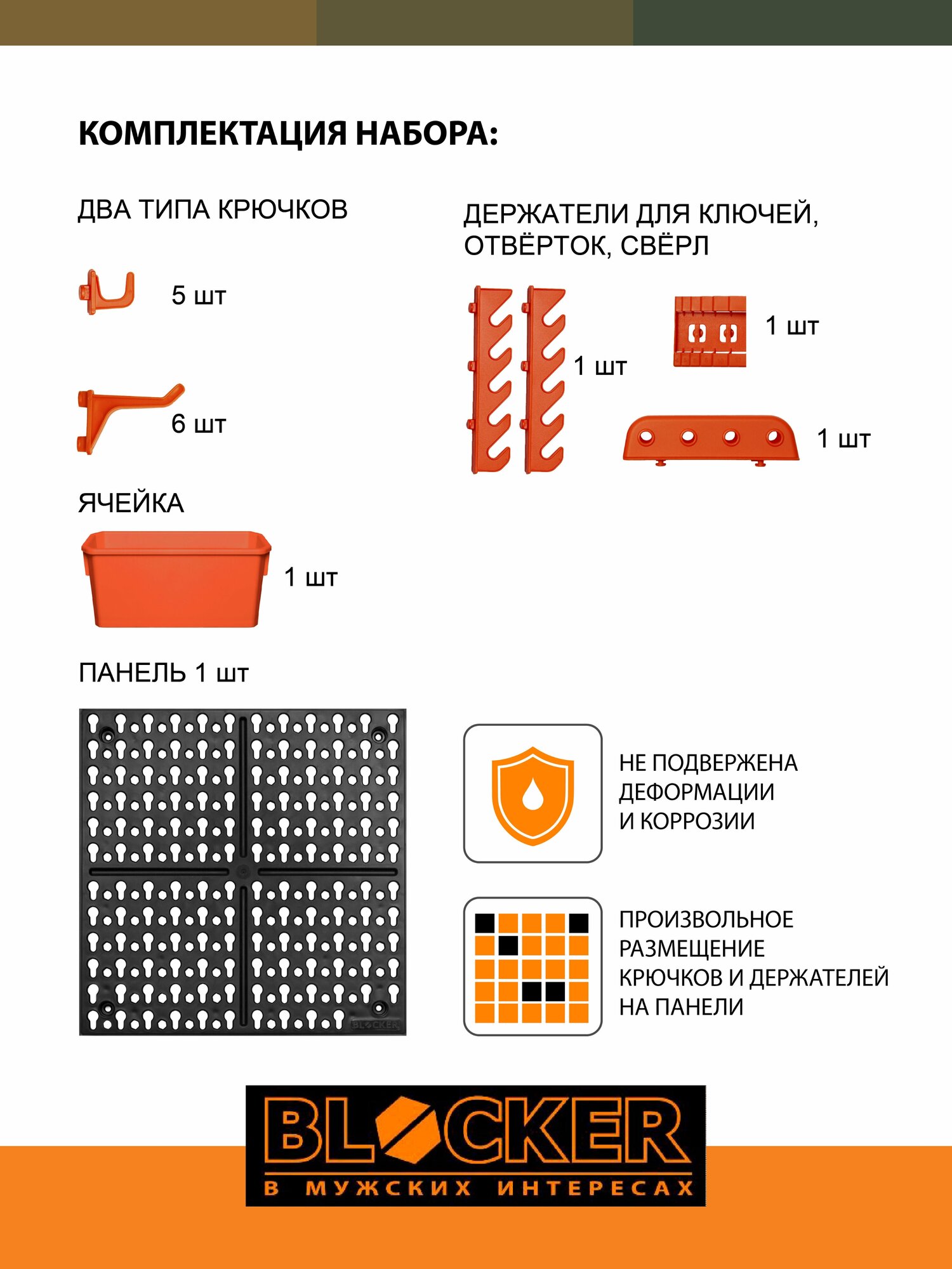 Ящик-органайзер для инструмента, Expert, пластик, настенный, 32.6х10х32.6 см, Blocker, BR3821ЧРОР - фотография № 16