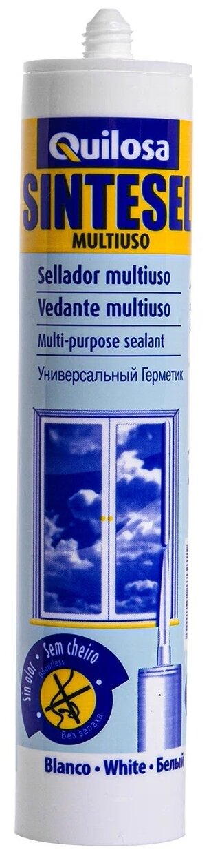 Герметик акрил-силиконовый универсальный Quilosa Sintesel Multiuso белый 280 мл.