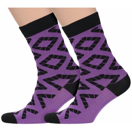 фото Мужские носки хох, 2 пары, размер 25, фиолетовый