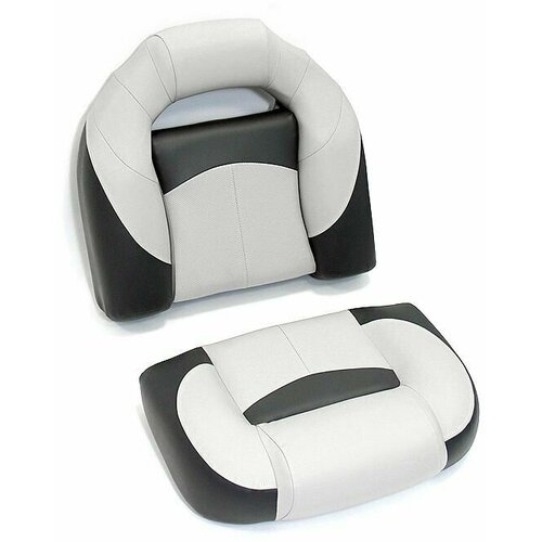 фото Сиденье мягкое bass boat seat, серо-черное техномарин