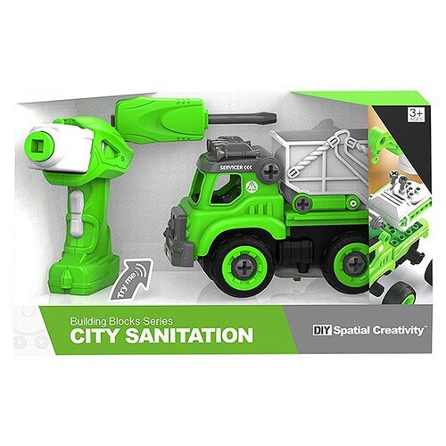 Конструктор электромеханический BONNA LM8042-YZ-1 Машина на радиоуправлении CITY SANITATION