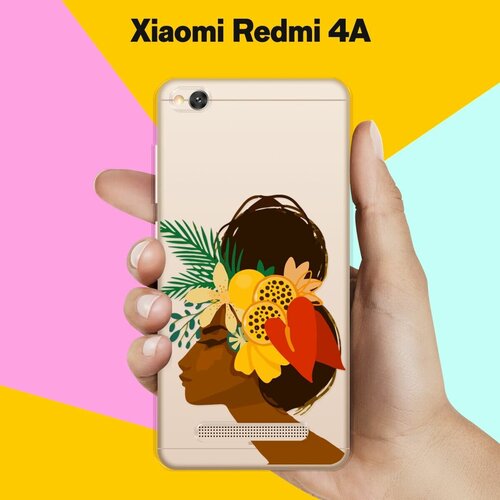 Силиконовый чехол на Xiaomi Redmi 4A Девушка / для Сяоми Редми 4А силиконовый чехол на xiaomi redmi 4a девушка в черном для сяоми редми 4а