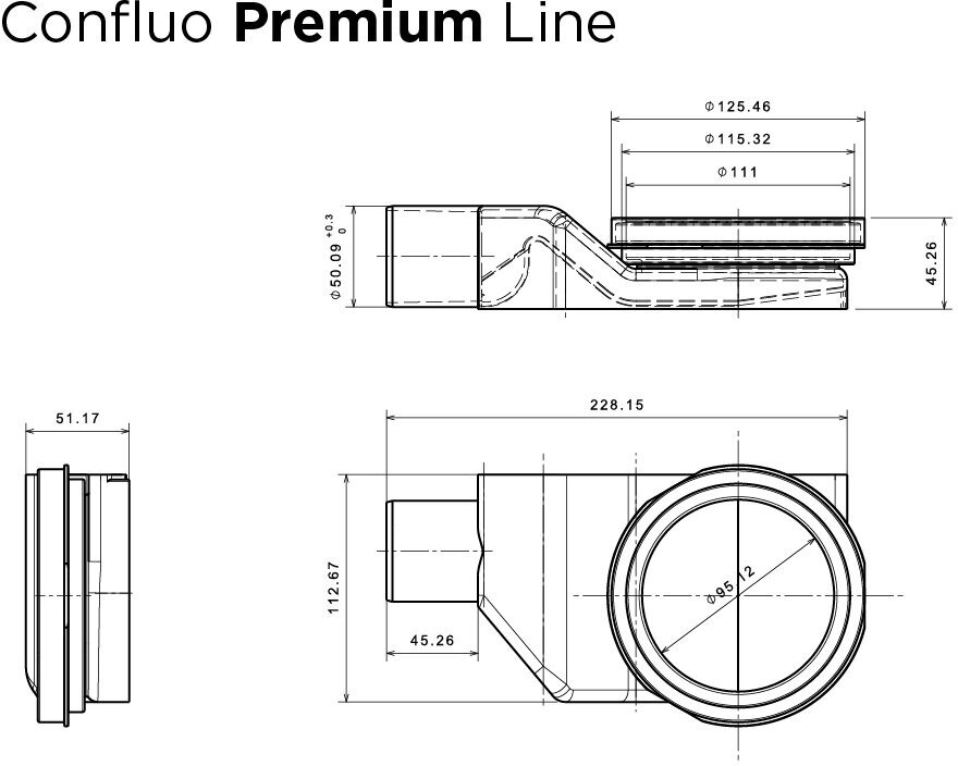 Душевой лоток Pestan Confluo Premium Black Glass Line 13000291, 450мм - фотография № 14