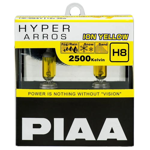 фото Лампа автомобильная галогенная piaa hyper arros ion yellow (he-994y-h8) h8 12v 35w 2 шт.