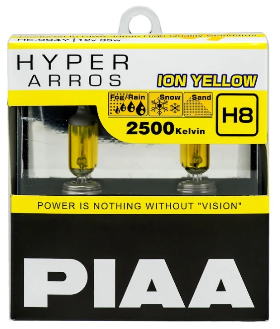 Лампа автомобильная галогенная PIAA Hyper Arros Ion Yellow (HE-994Y-H8) H8 12V 35W PGJ19-1