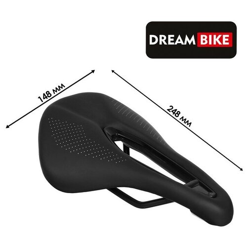 Седло Dream Bike, спорт-комфорт, цвет чёрный седло dream bike спорт комфорт цвет серый 7342386