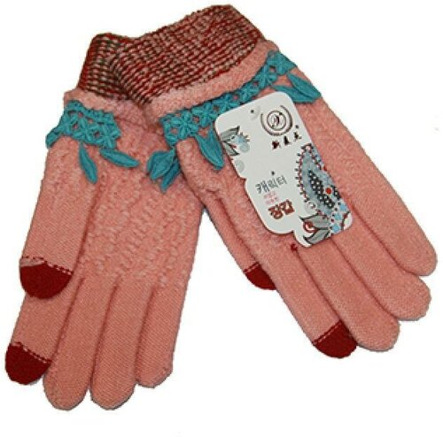 Перчатки для ёмкостных тачскринов (размер S) №9 <розовый>