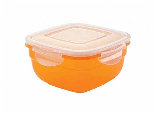 Phibo Контейнер Safe Food для хранения продуктов 0.6л, 13x13 см, оранжевый