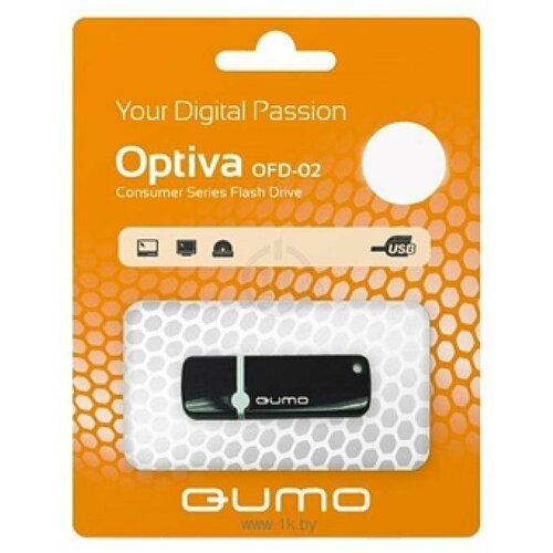 Карта памяти USB 32 Gb Qumo Optiva OFD-01 в блистере <черный>