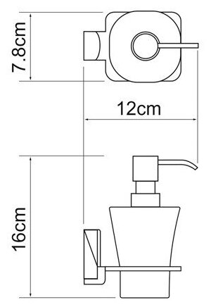 Дозатор WASSERKRAFT Exter K-5299 жидкого мыла - фото №8